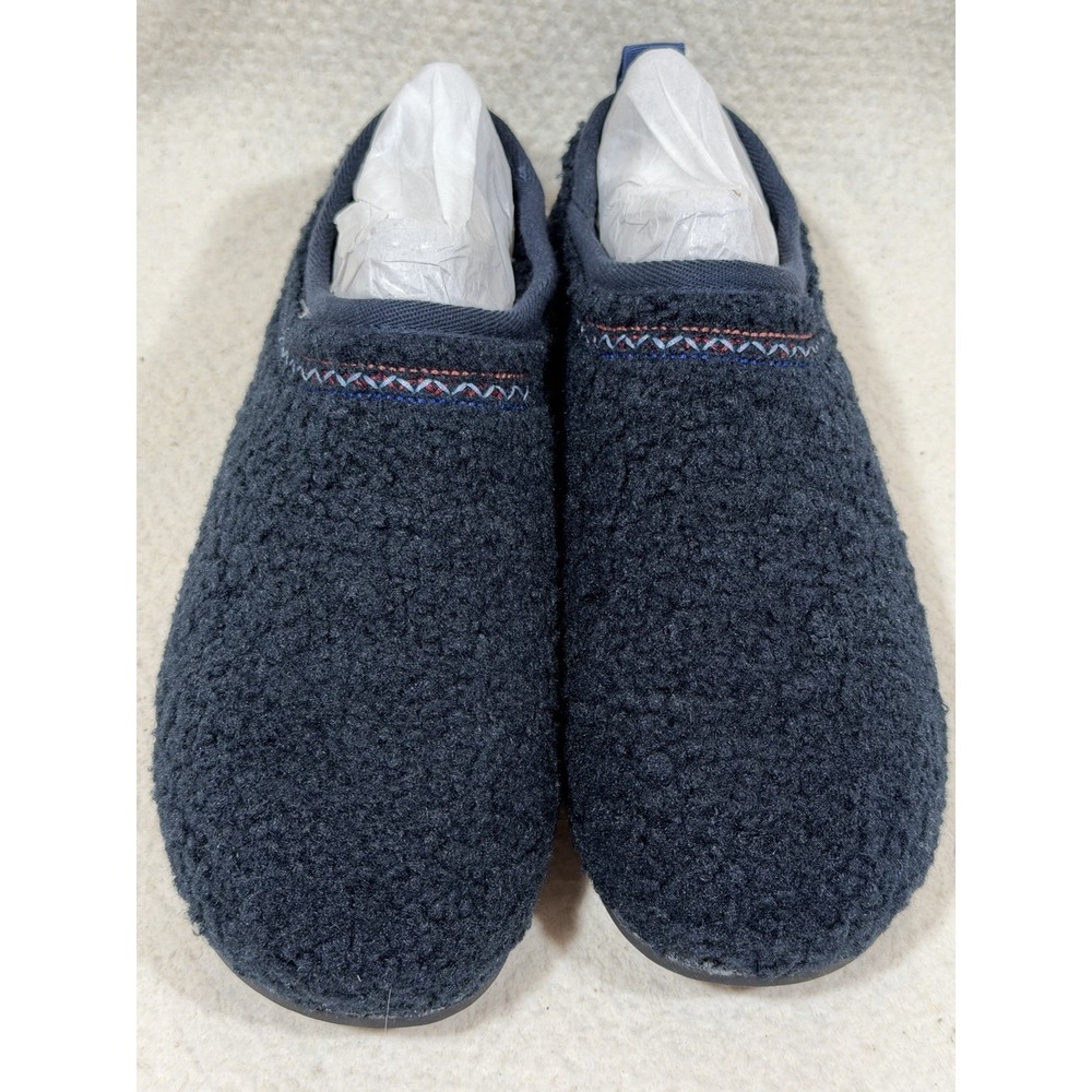 Bombas Slipper Tech Womens 11 Navy Sherpa Memory Foam House Shoes Cozy - Picture 12 of 16